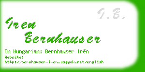iren bernhauser business card